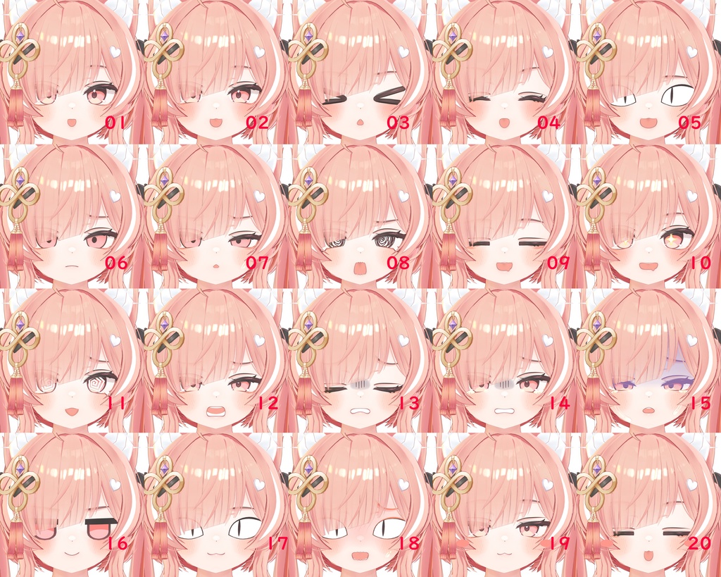 【sale中!】イチゴちゃん対応表情ぱっく20+α(ぽーず3種+でかいちご)