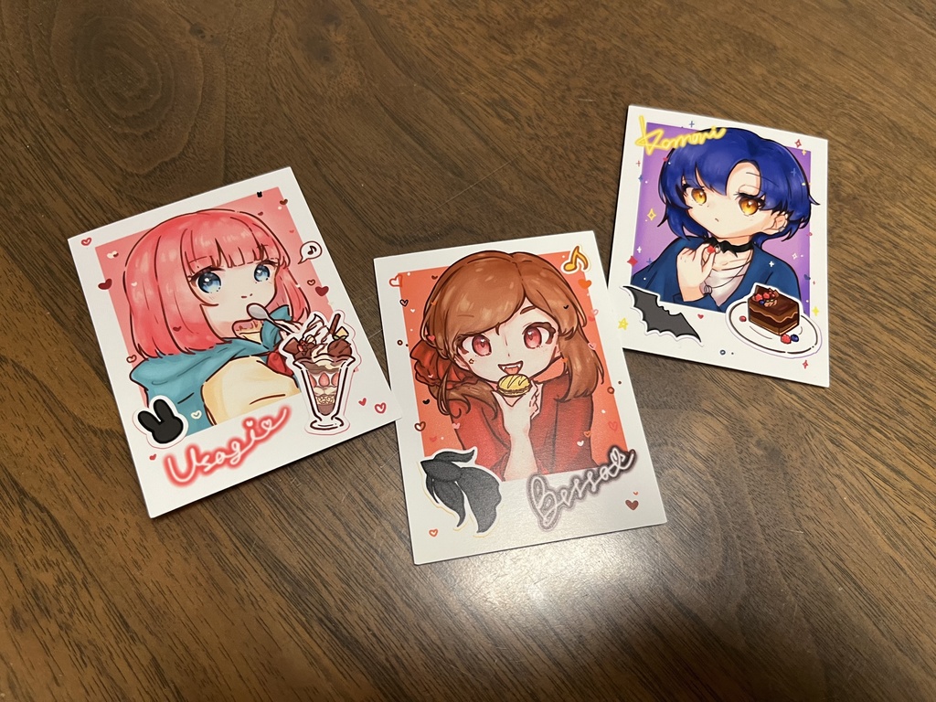 非公式】チェキ風イラストカードセット-人狼サバイバル- - 花望予報