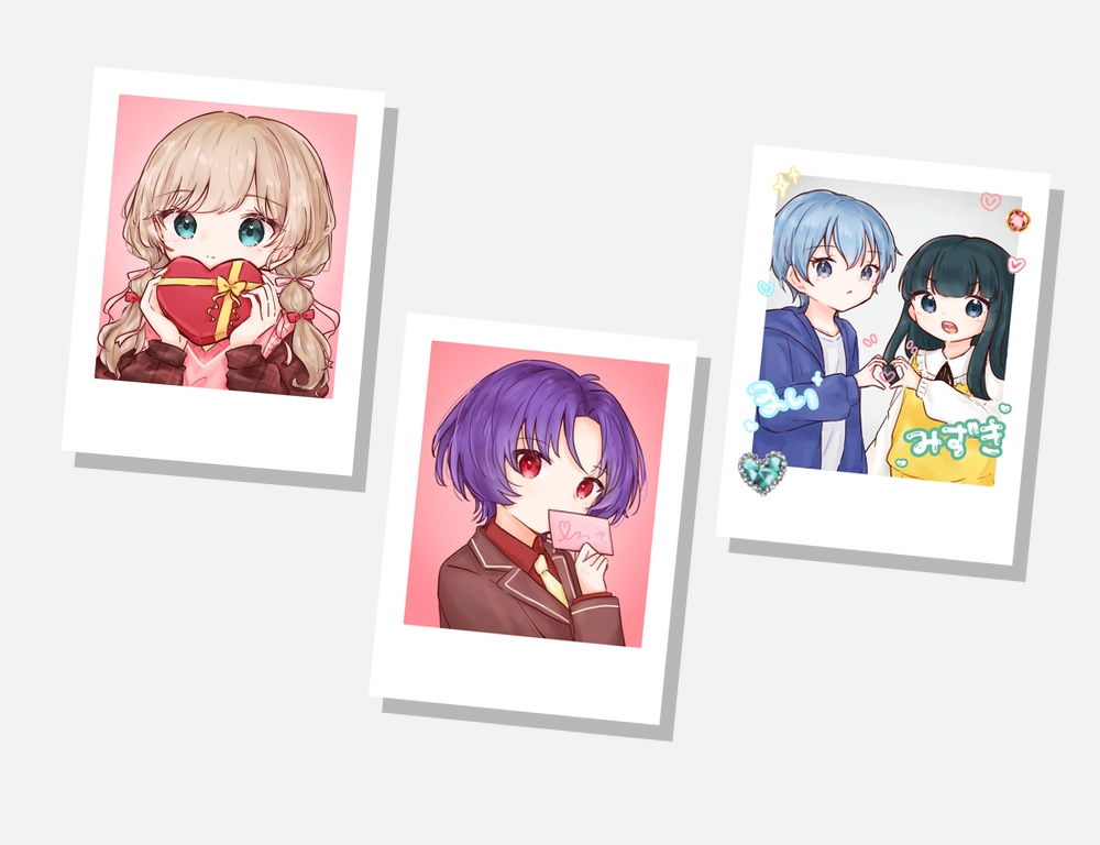 【非公式】チェキ風イラストカードセット-鯖ースデー-