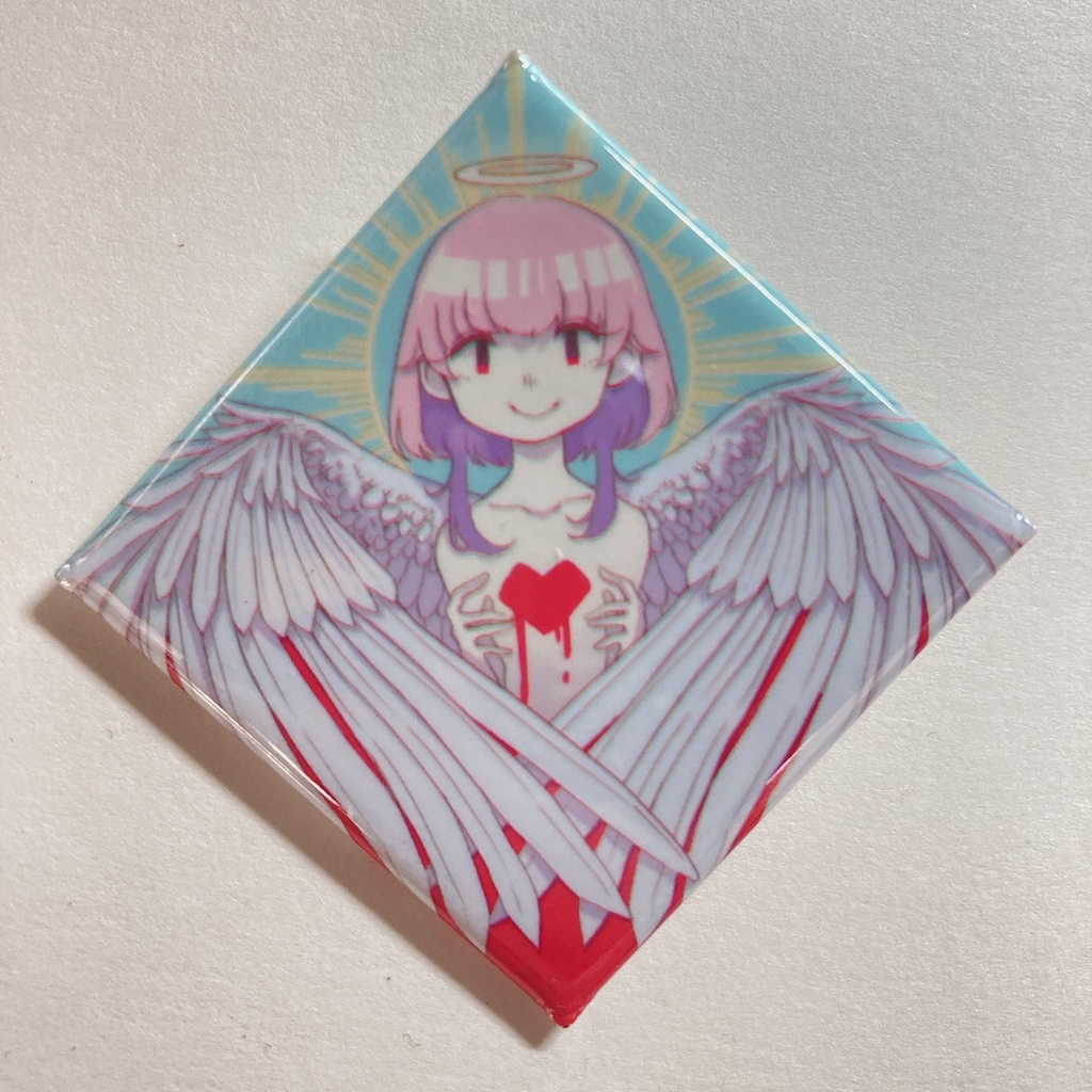 天使ちゃん菱形缶バッジ