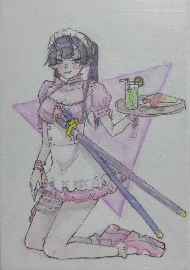 【ミニ原画】鬼メイド