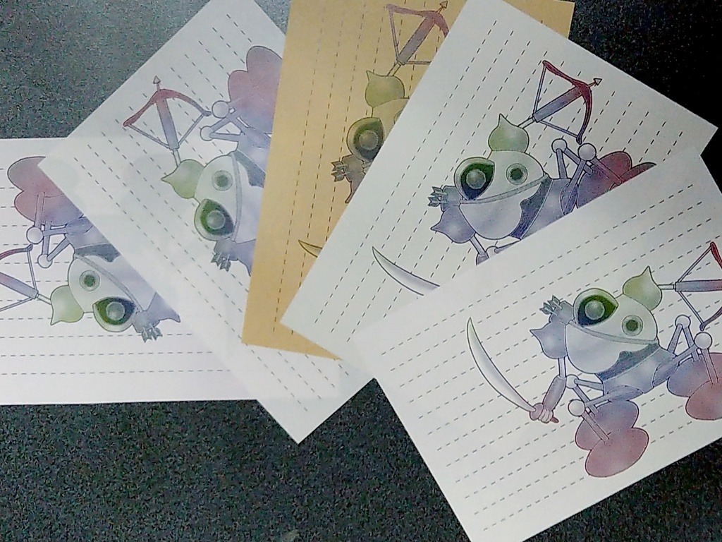 【グラデ便箋】スライムナイト&キラーマシン