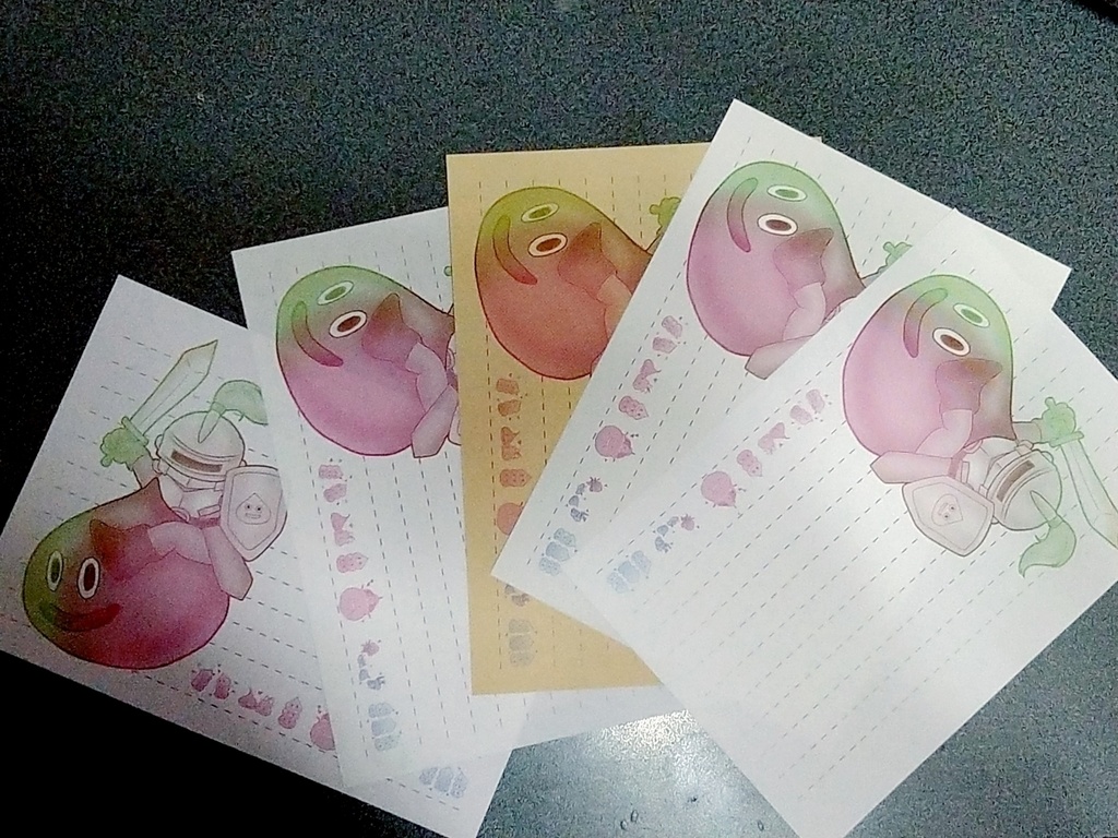 【グラデ便箋】スライムナイト&キラーマシン