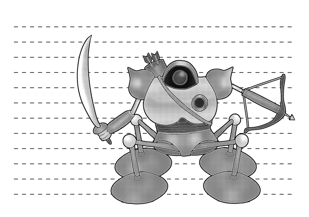 【グラデ便箋】スライムナイト&キラーマシン