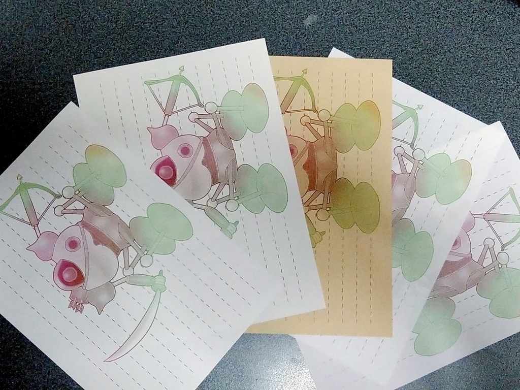 【グラデ便箋】スライムナイト&キラーマシン