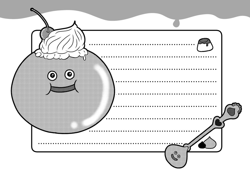 【グラデ便箋】スライム