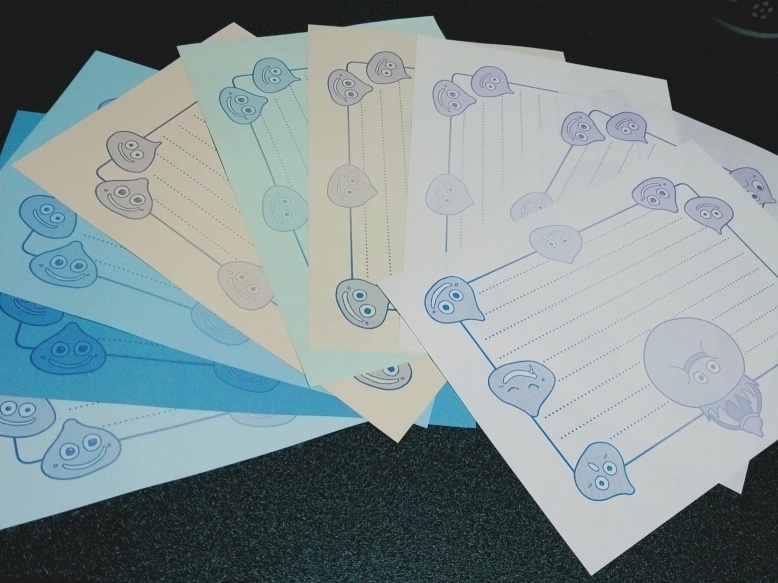 【グラデ便箋】スライム