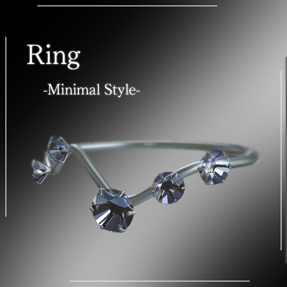【VRChat向け】Ring -Minimal Style-|シンプルな指輪3Dモデル