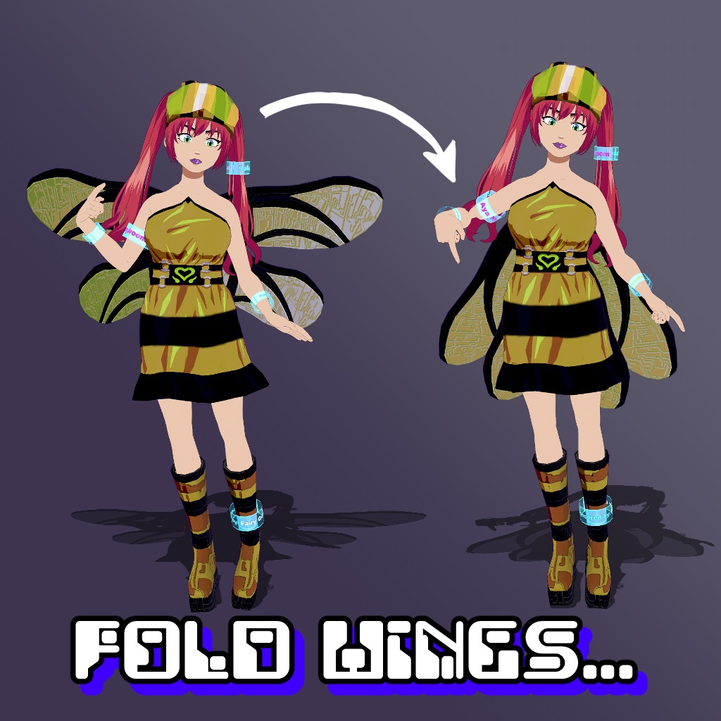 Aya Nyoom - VRChat y2k scifi fairy avatar