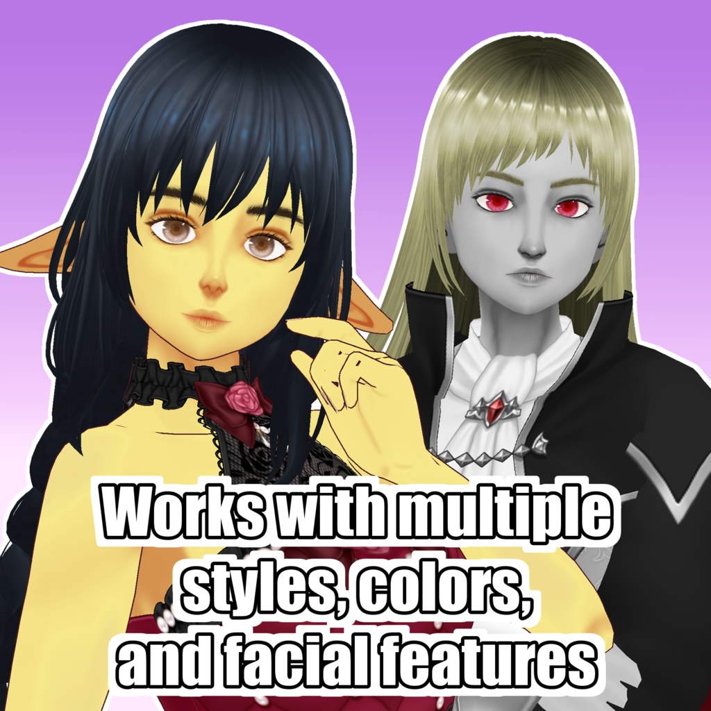 Painterly Face + Skin Textures for VRoid (Female) | VRoid用絵画風顔+肌テクスチャ(女性)