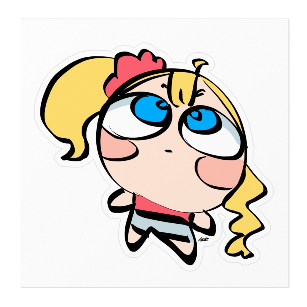 顔でかフロリダちゃん(ステッカー)