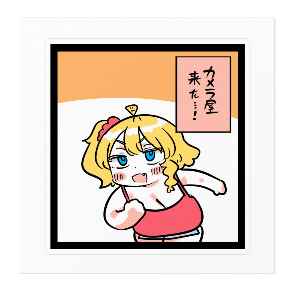 カメラ屋に来たフロリダちゃんステッカー