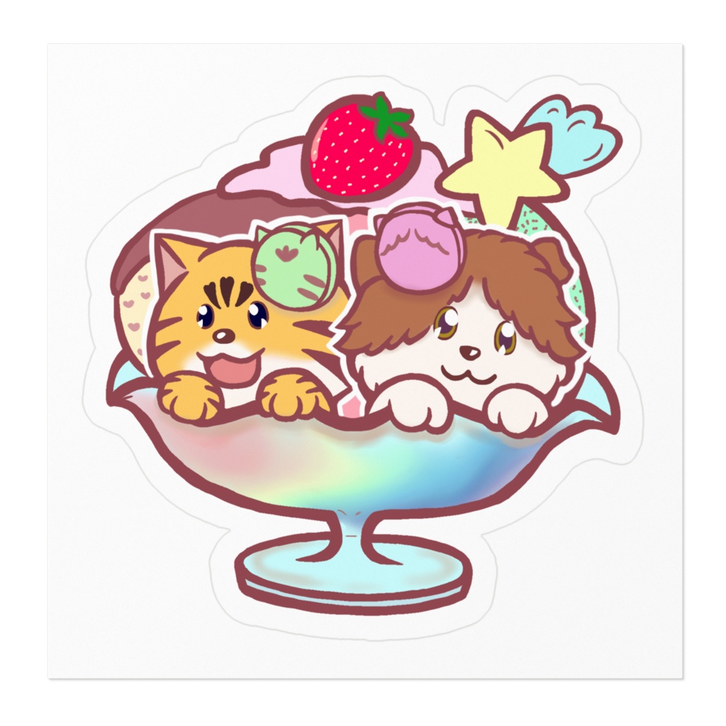 ぽやパフェ ステッカー