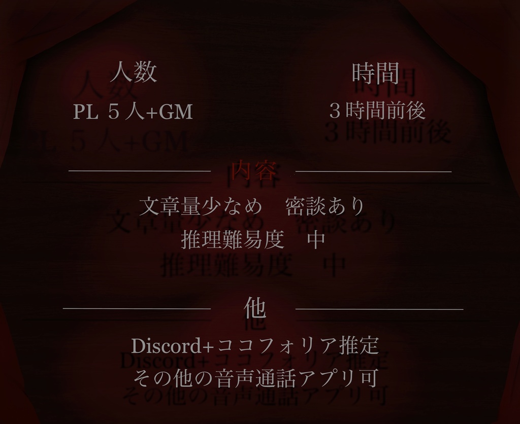 【5人用】マーダーミステリー 劇中に死んだ男