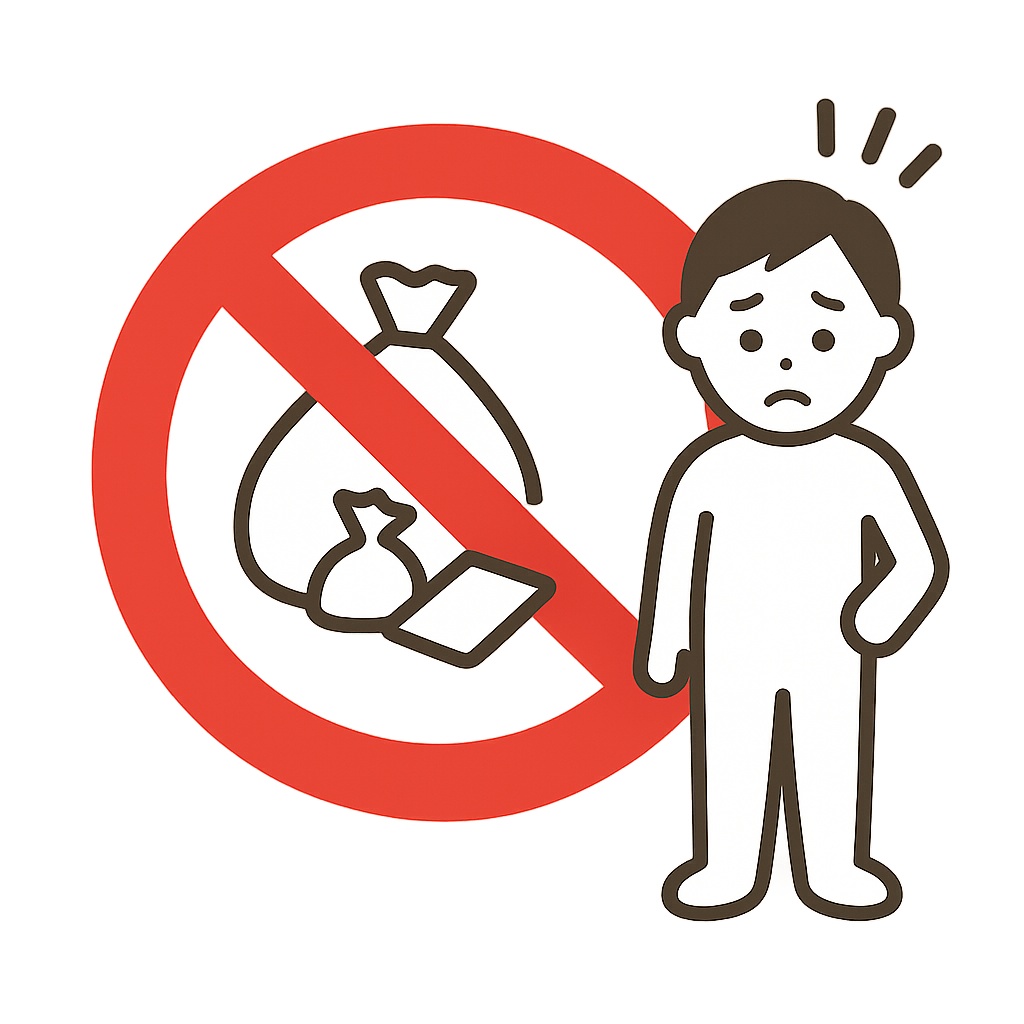 すぐ貼れる!共用部マナーPOP|かわいい和風アイコン 7点セット(BNG・背景透過BNG)