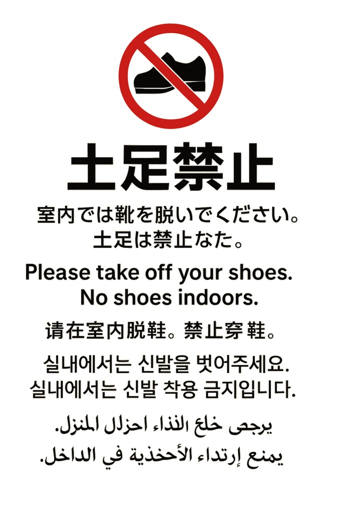 外国人・民泊向けマナーPOPセット【5種×多言語】PNG透過/貼るだけOK!