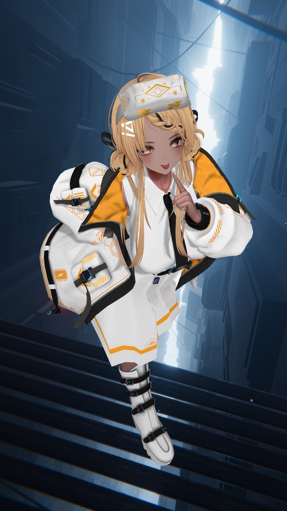 Outsider Jacket - テックウェア系衣装【20アバター対応・VRChat向け3Dモデル】