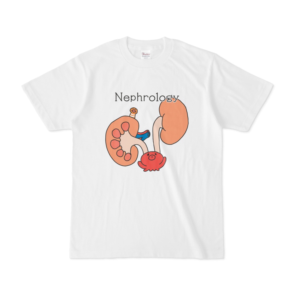 腎臓内科タコアナゴTシャツ（正面印刷）