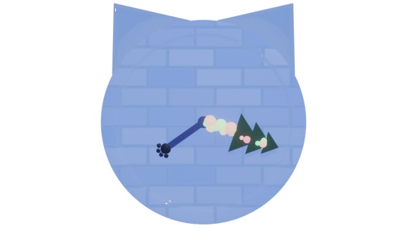 配信画面など用_動物型クリスマス動く時計