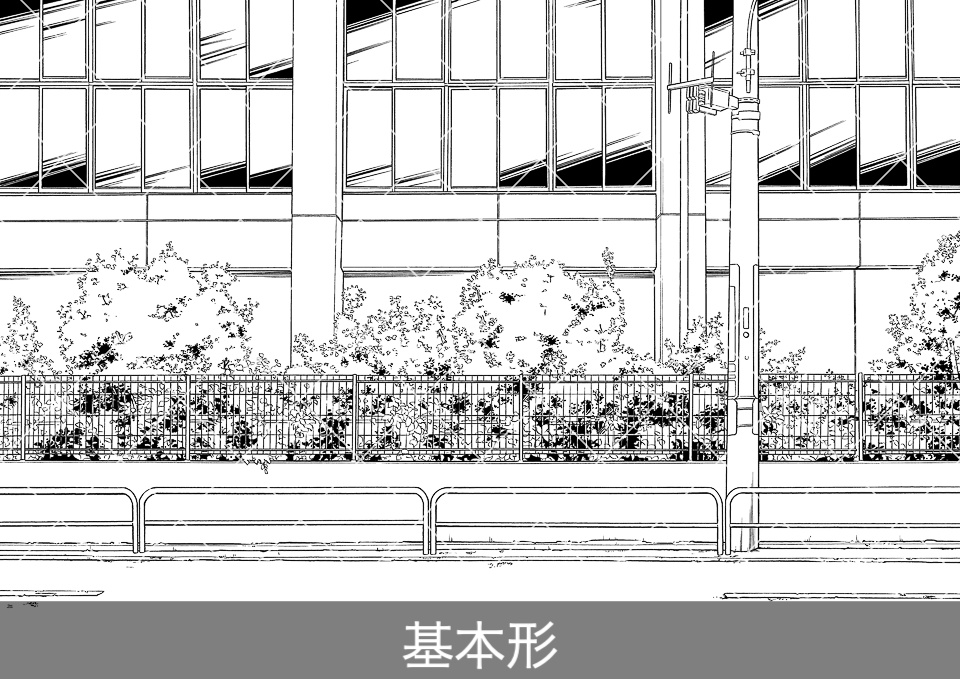 住宅街の通り2(モブ付き)