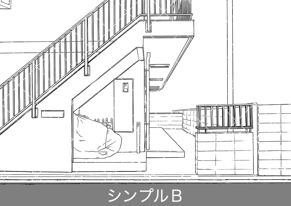 アパート前(アタリ付き)