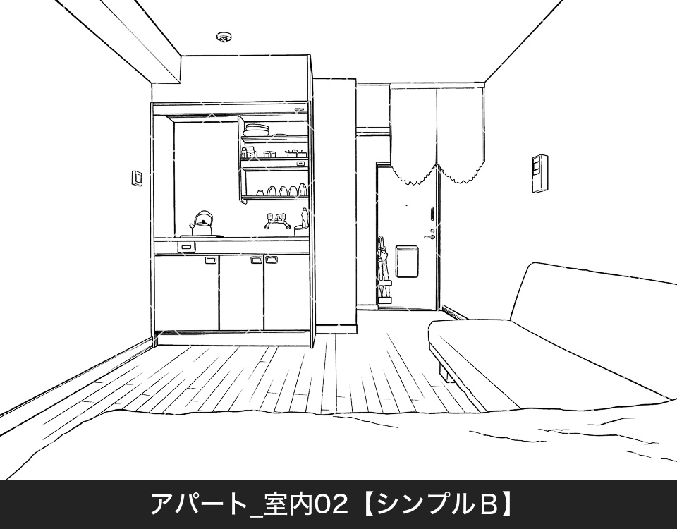 アパート室内2(アタリ付き)