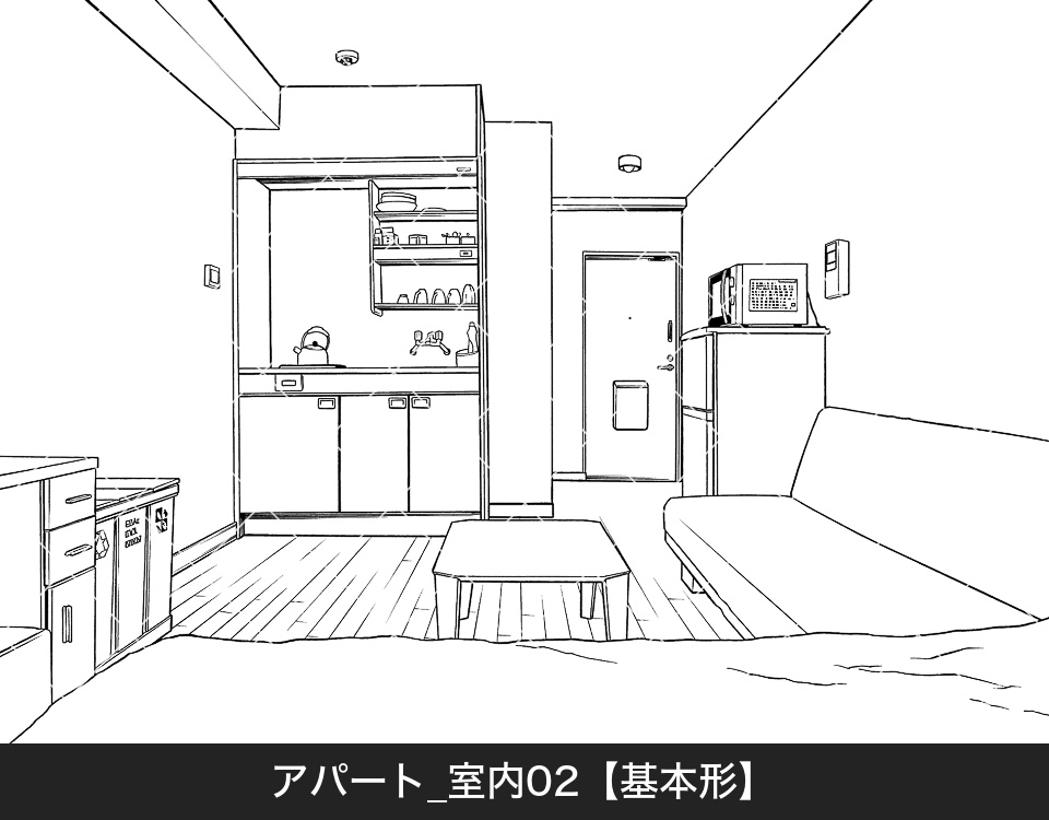 アパート室内2(アタリ付き)
