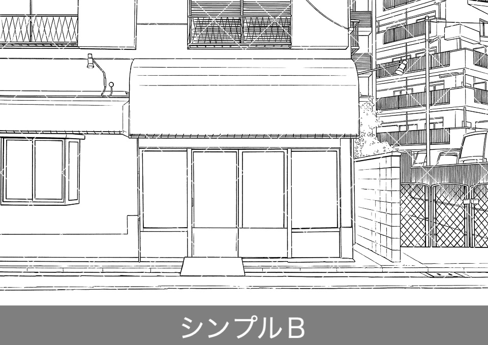 中華屋の外観(モブ付き)