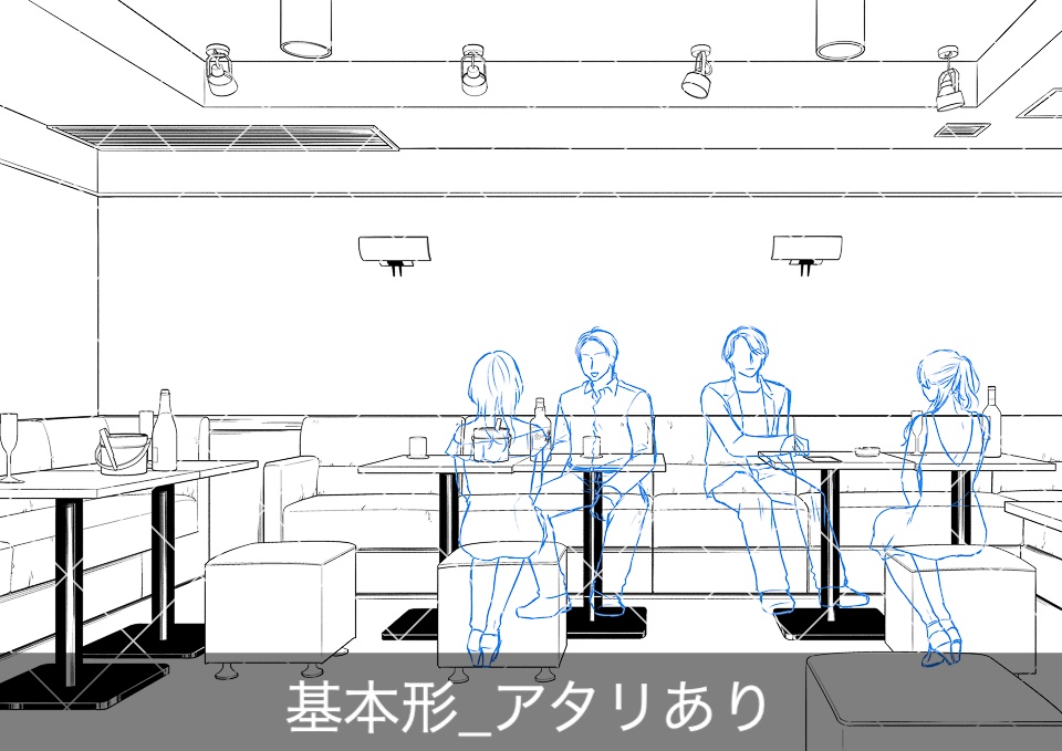 ナイトラウンジ店内(アタリ付き)