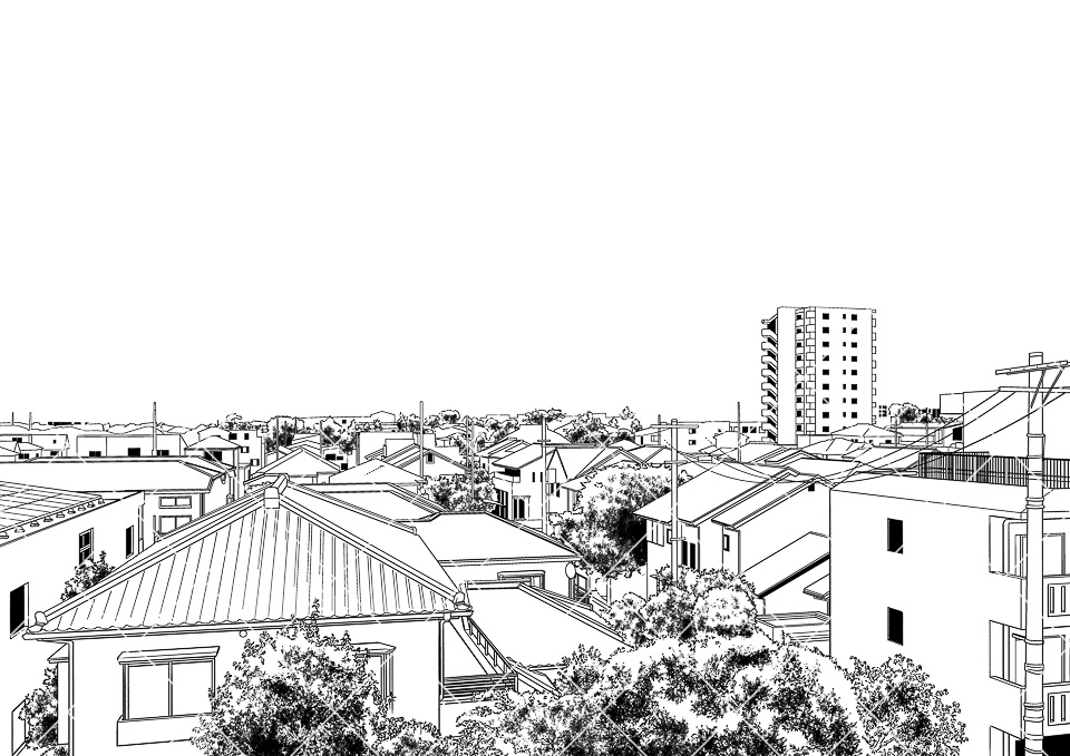 住宅街の眺望２