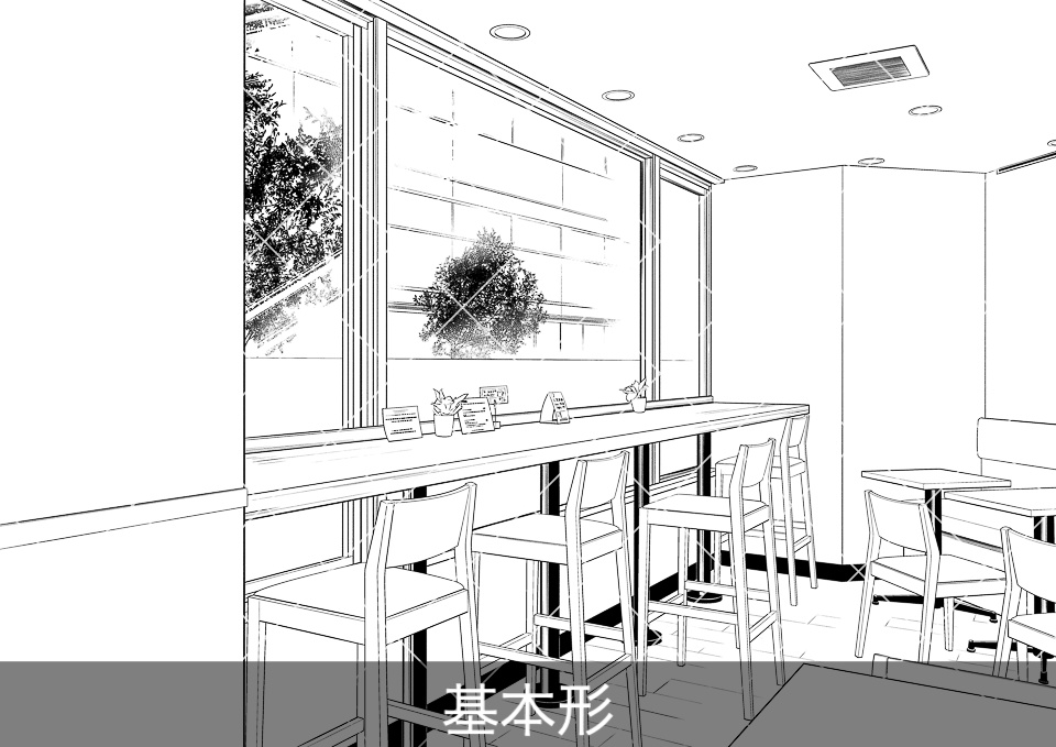 カフェ店内2(アタリ付き)