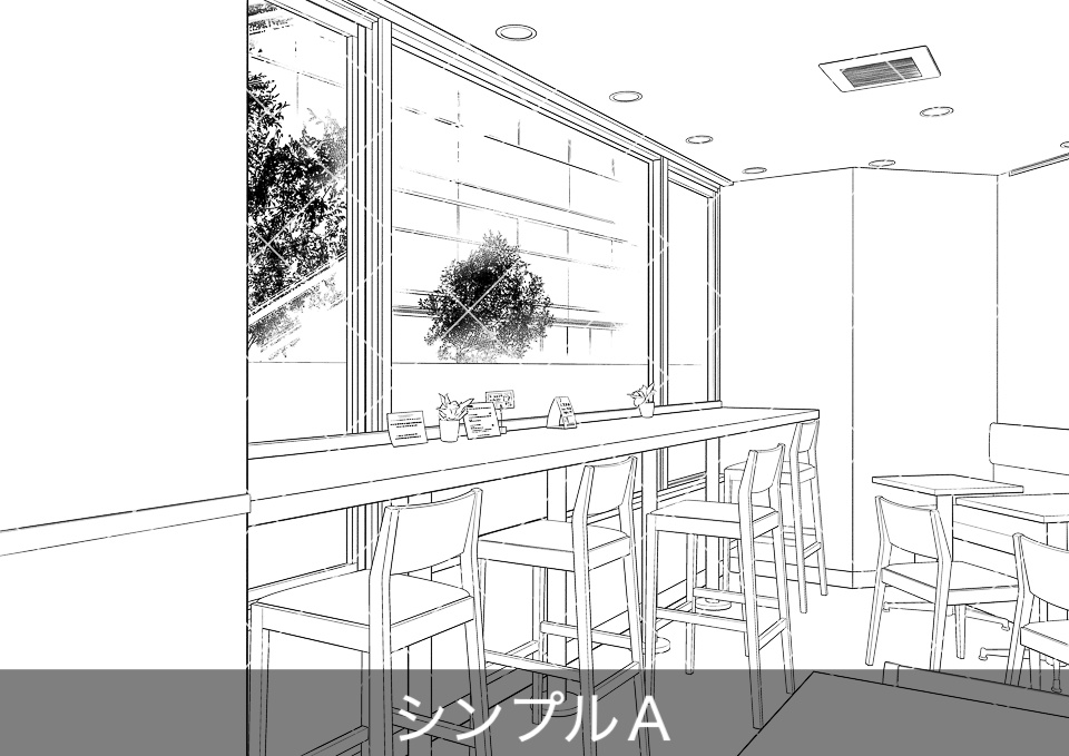 カフェ店内2(アタリ付き)