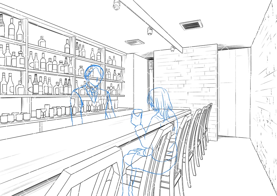 バー店内(アタリ付き)