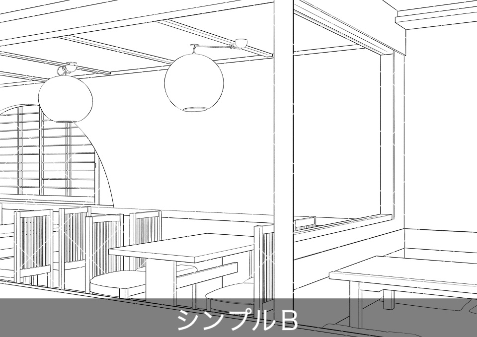 居酒屋の店内(アタリ付き)