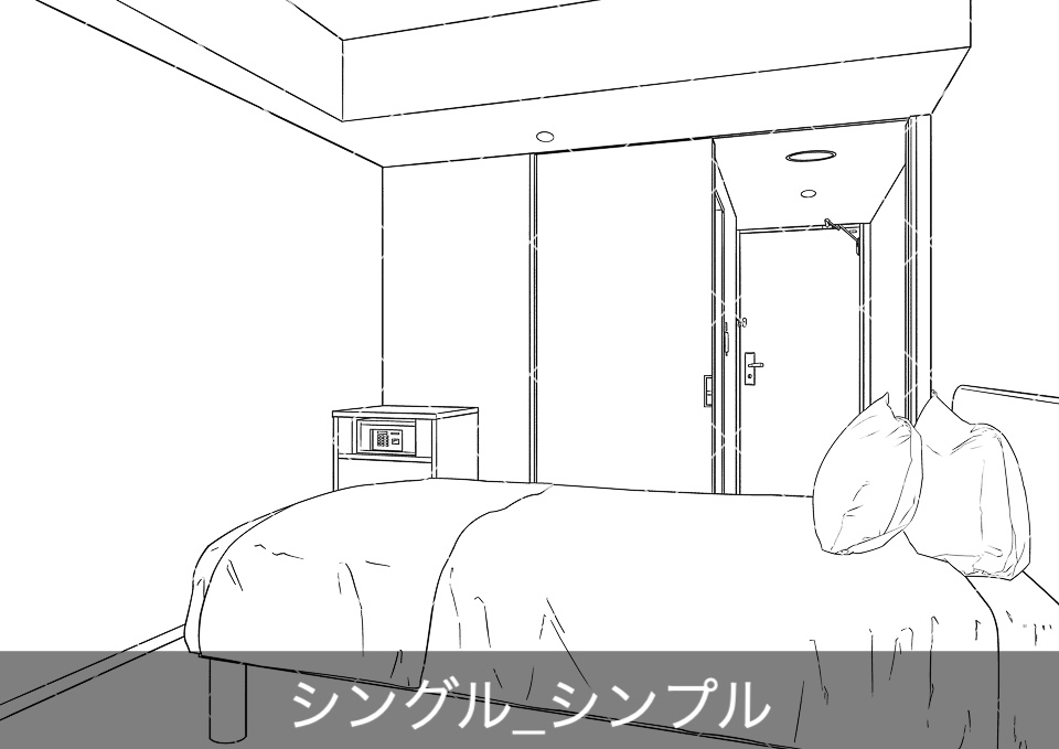 ビジネスホテル客室(アタリ付き)