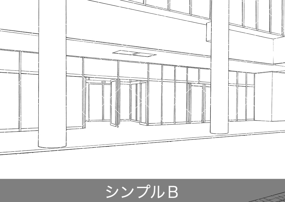 ゲームセンター外観(モブ付き)