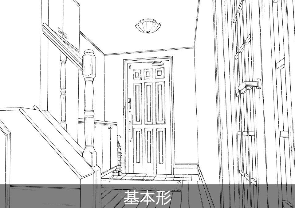 一戸建て玄関(アタリ付き)