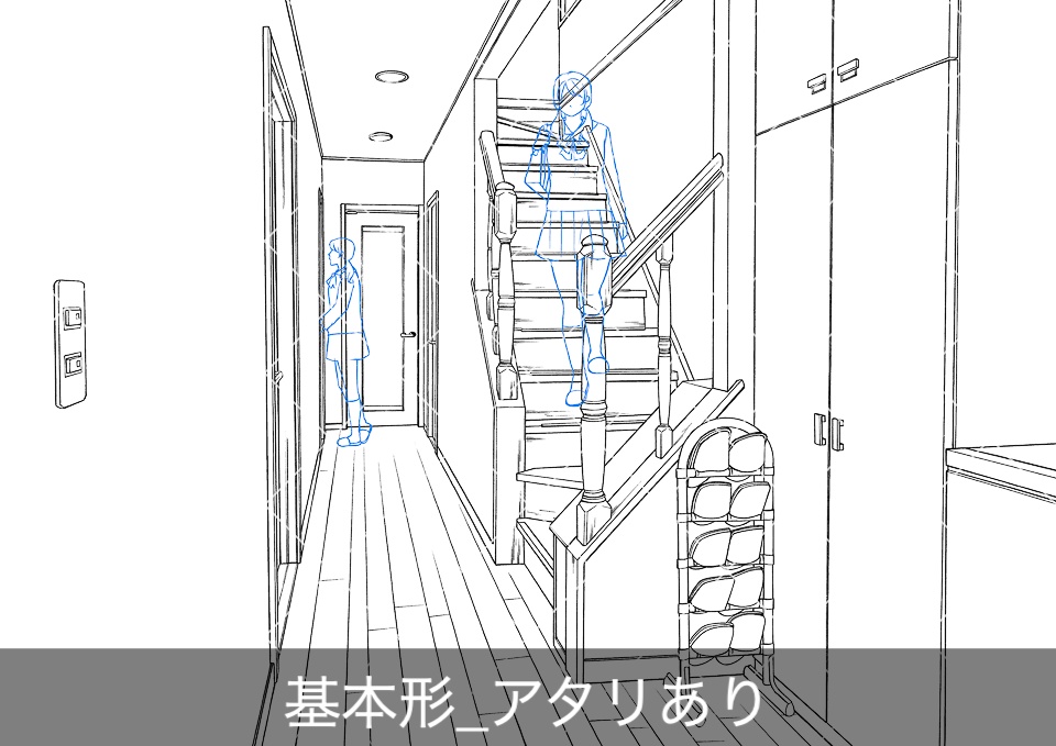 一戸建て廊下(アタリ付き)