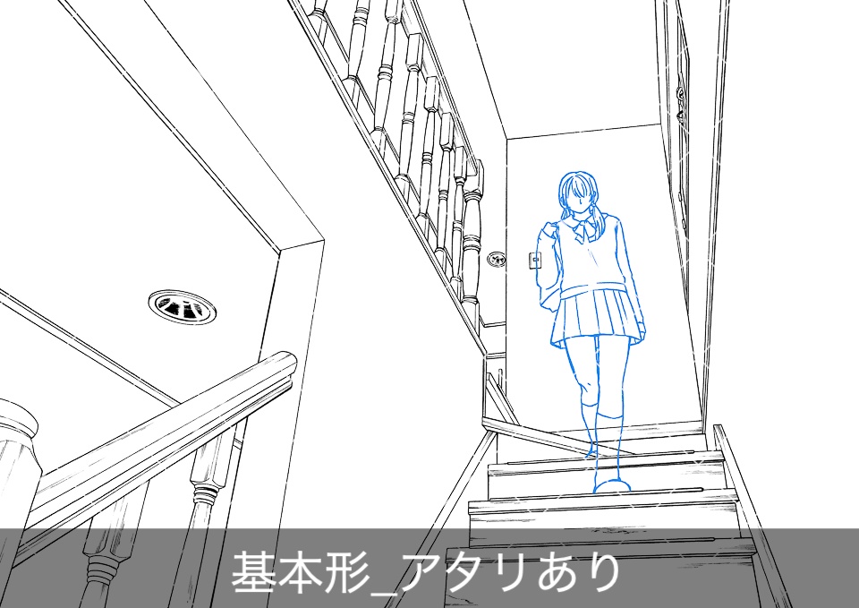 一戸建て階段(アタリ付き)