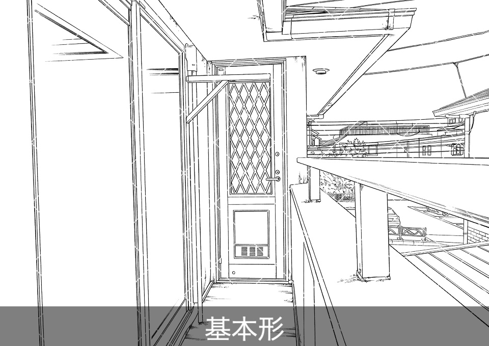 一戸建てベランダ(アタリ付き)