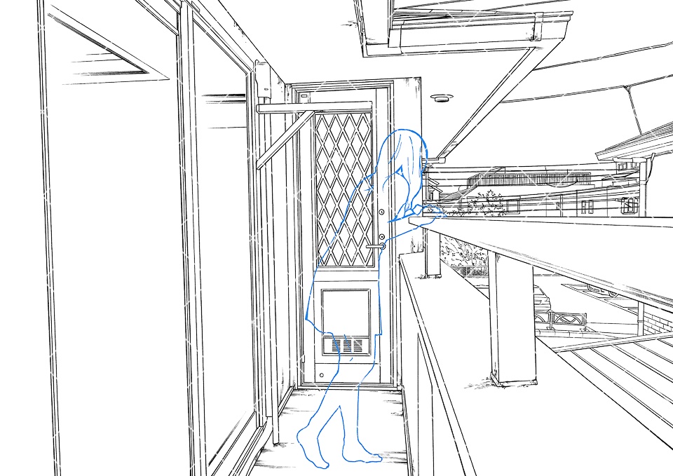 一戸建てベランダ（アタリ付き）