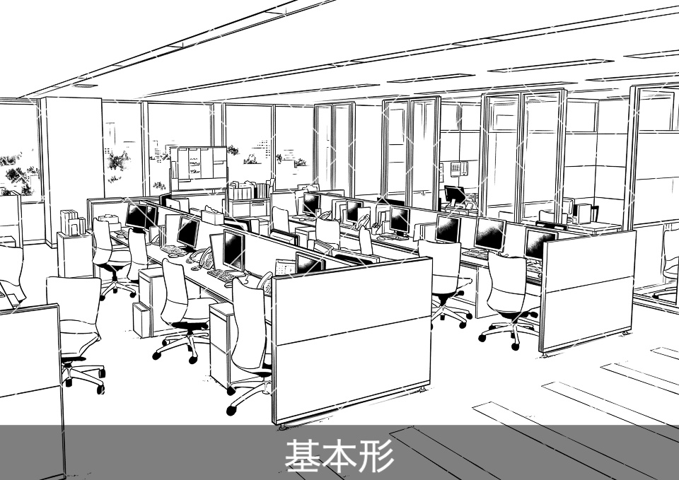 オフィス執務室(アタリ付き)