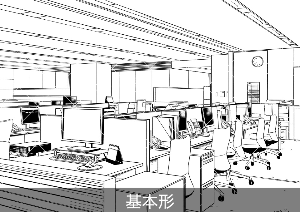 オフィス執務室2(アタリ付き)