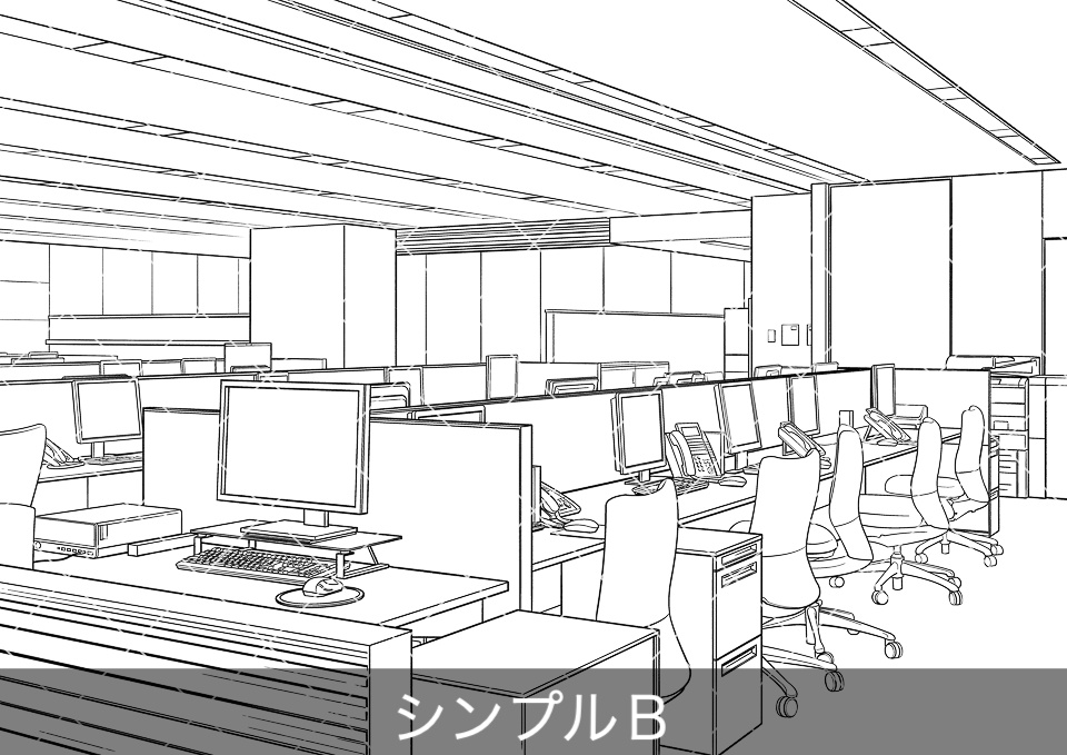 オフィス執務室2(アタリ付き)