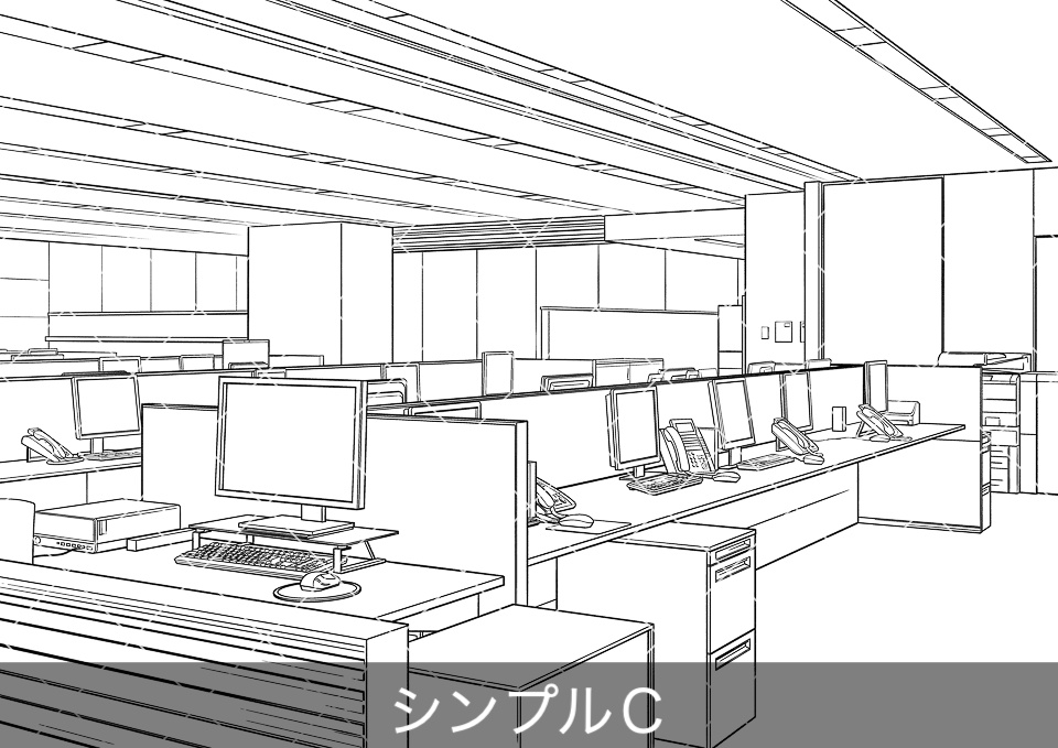 オフィス執務室2(アタリ付き)