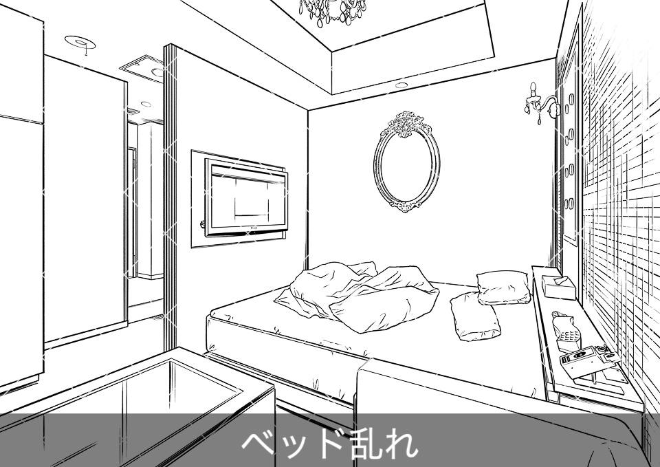 ラブホテル客室内2(アタリ付き)