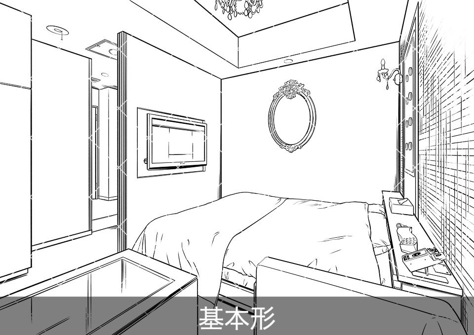 ラブホテル客室内2(アタリ付き)