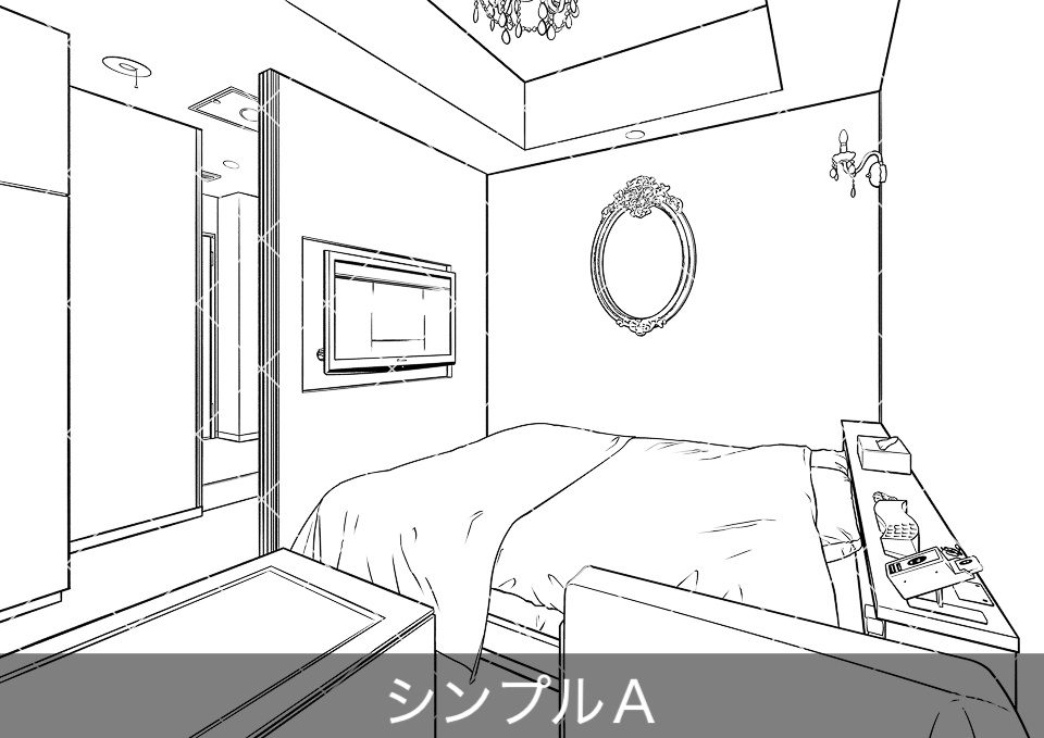 ラブホテル客室内2(アタリ付き)