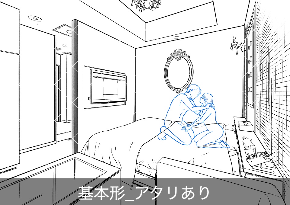 ラブホテル客室内2(アタリ付き)