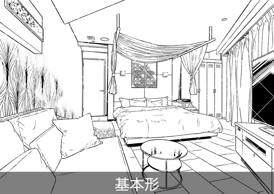 ラブホテル客室内3(アタリ付き)